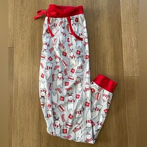 Red and White Holiday Pajama Bottoms, Size S
